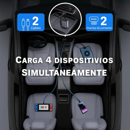 CARGADOR RETRACTIL PARA CARRO 4 EN 1 (Copia)