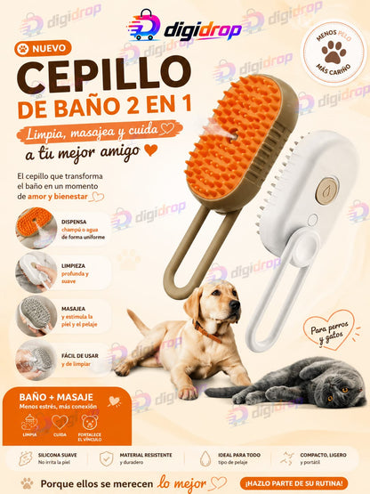 Cepillo a vapor mascota con agarre