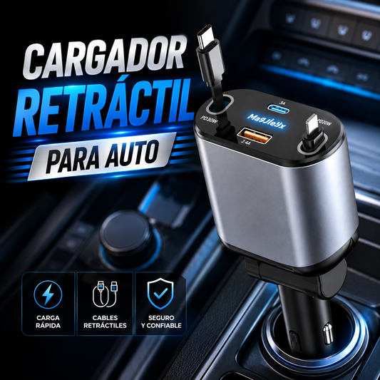 CARGADOR RETRACTIL PARA CARRO 4 EN 1 (Copia)